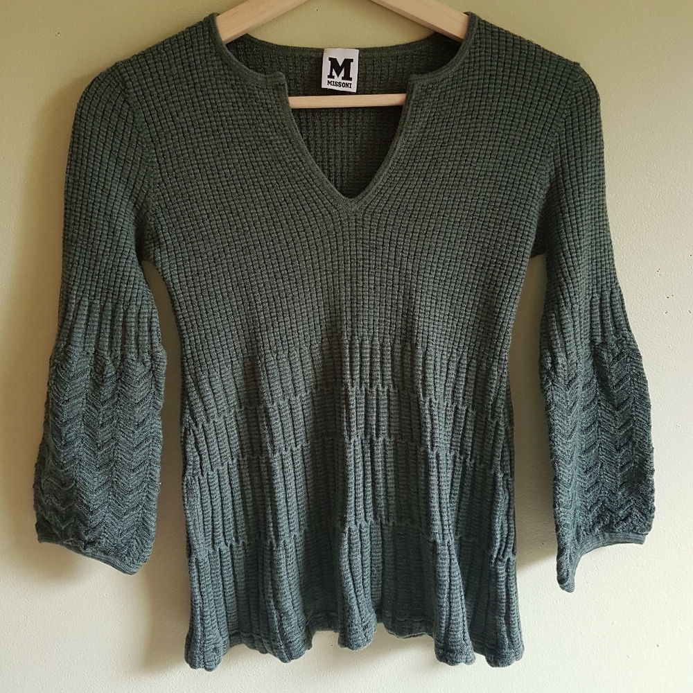 M by Missoni Green Knitted Top